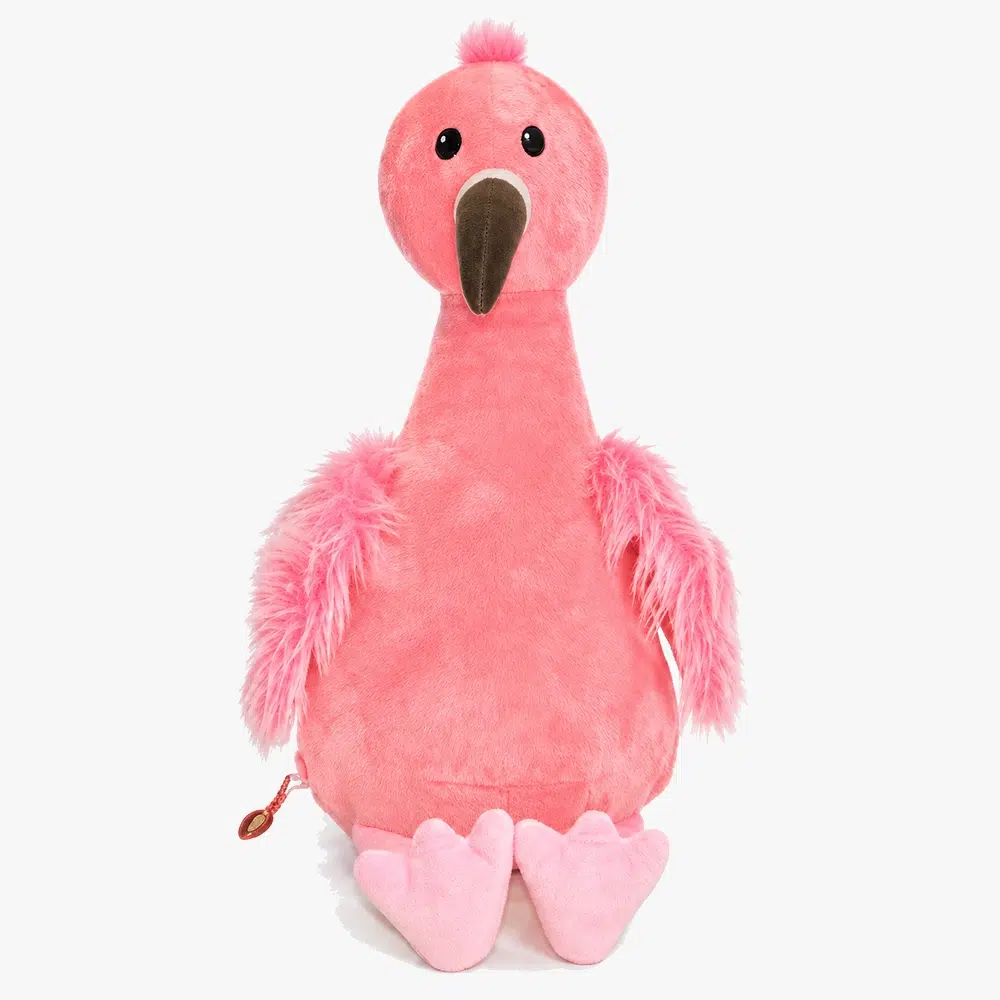 Vaaleanpunainen flamingo-pehmolelu nimellä