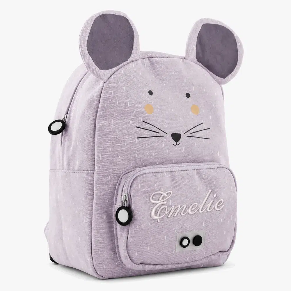 Lasten reppu nimellä – Mrs. Mouse Personoitu lasten reppu nimellä – Mrs. Mouse